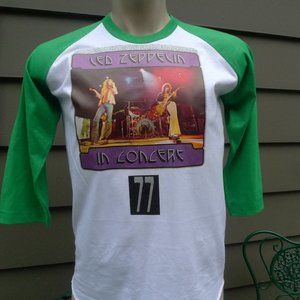 1977 Led Zeppelin Single Stitch Shirt (C) Licensed by Wildside '75 * Mens L (44)